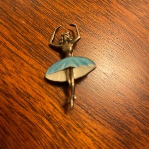 Vintage Sterling Silver Ballerina Pin